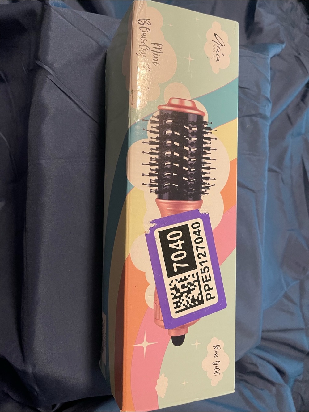 Aria Beauty Mini Blow-dry Brush in Rose Gold - Rainbow